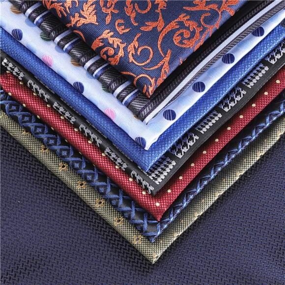40 Pack 8.5x8.5 inch Pocket Squares Men's Handkerchief Mens Pocket Squares - Picture 5 of 8
